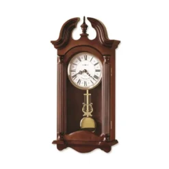 Howard Miller Everett Cherry Finish Wood Quartz Chiming Wall Clock