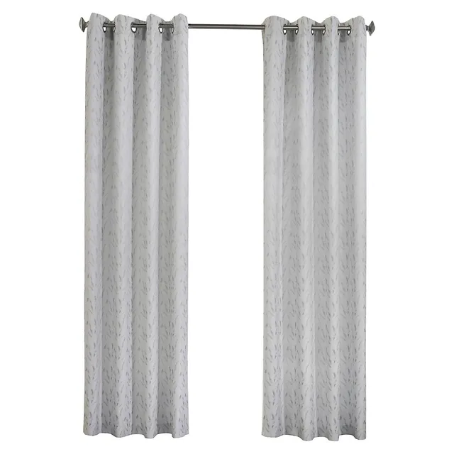 Amayra Light-Filtering Jacquard Grommet Curtain Panel