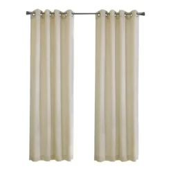 Burnett Light-Filtering Textured Grommet Curtain Panel