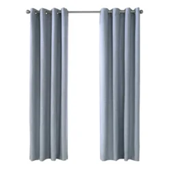 Caydon Room-Darkening Jacquard Grommet Curtain Panel