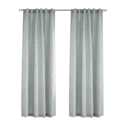 Doran Light-Filtering Jacquard Dual-Header Curtain Panel
