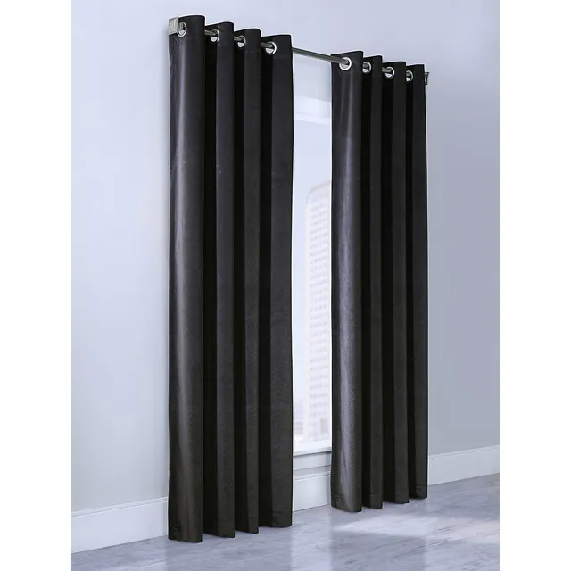 Moraga Room-Darkening Velvet Grommet Curtain Panel 4 Moraga Room-Darkening Velvet Grommet Curtain Panel - Image 2