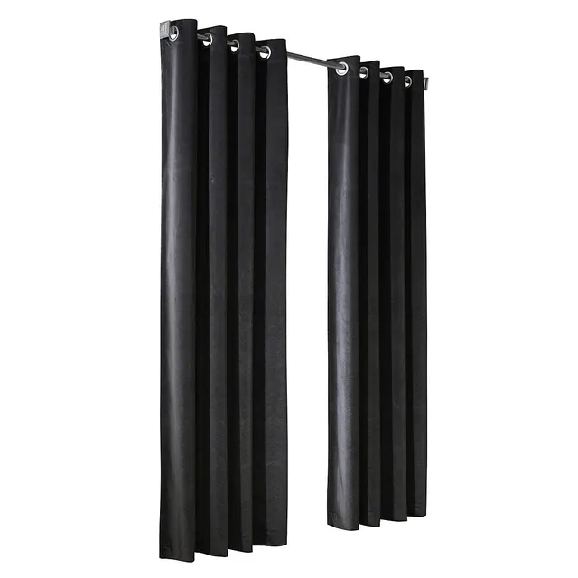 Moraga Room-Darkening Velvet Grommet Curtain Panel 3 Moraga Room-Darkening Velvet Grommet Curtain Panel