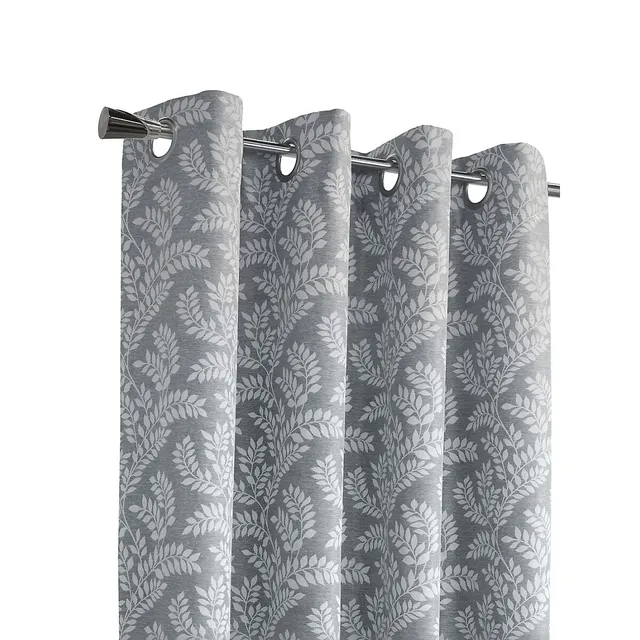 Porchia Blackout Jacquard Grommet Curtain Panel 4 Porchia Blackout Jacquard Grommet Curtain Panel - Image 2