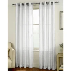 Cleo Open-Knit Curtain Panel - 84-Inch