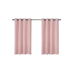 2-Piece Sateen Twill Woven Curtain Panel Set