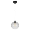1 Light Down Mini Round Pendant With Transparent Finish