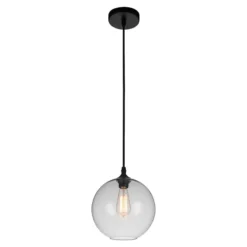 1 Light Down Mini Round Pendant With Transparent Finish
