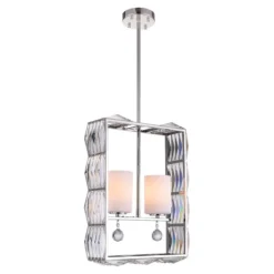 Squill Polished Nickel Finish 2 Light Down Chandelier