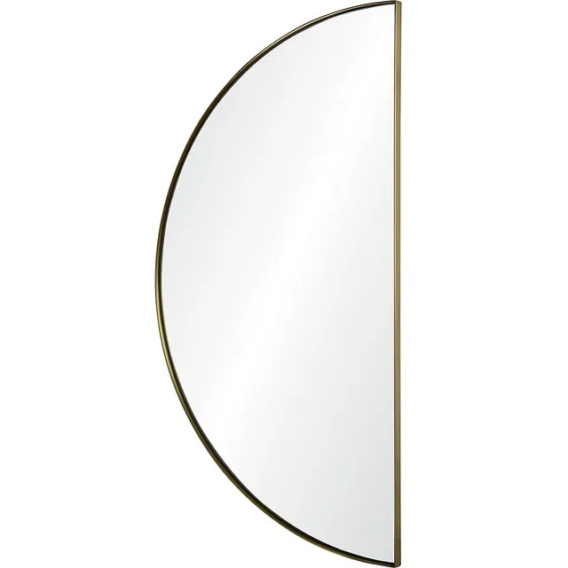Modern Glamour Half-Moon Framed Semi-circle Wall Mirror 4 Modern Glamour Half-Moon Framed Semi-circle Wall Mirror - Image 2