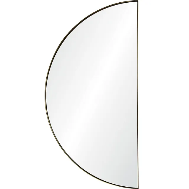 Modern Glamour Half-Moon Framed Semi-circle Wall Mirror 3 Modern Glamour Half-Moon Framed Semi-circle Wall Mirror