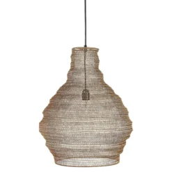Gere Woven Cast Iron Pendant Light