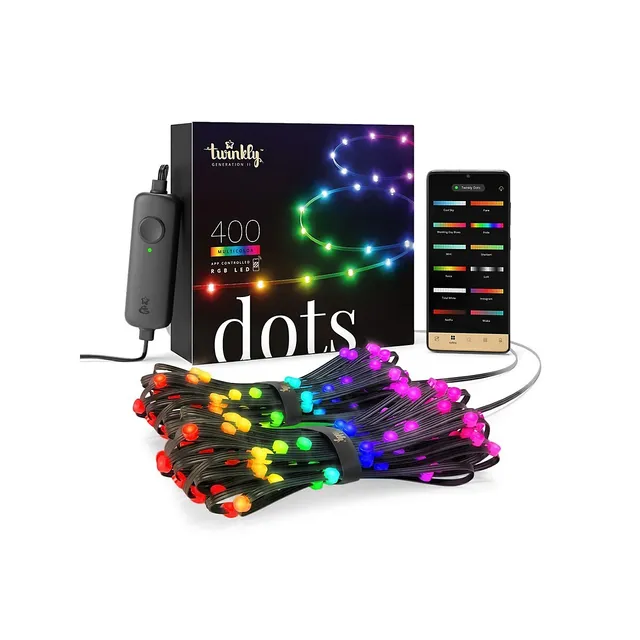 Twinkly Dots—400 RGB Flexible Led Light String, 66 Ft, 16 Million Colors—Generation II 3 Twinkly Dots—400 RGB Flexible Led Light String, 66 Ft, 16 Million Colors—Generation II
