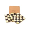 Courtly Check 4-Piece Cork Back Coaster Set