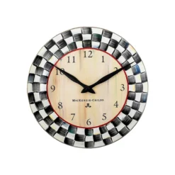 Courtly Check Enamel Wall Clock