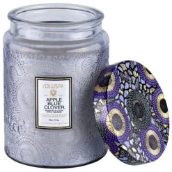 VOLUSPA Apple Blue Clover Glass Jar Candle 18 Oz/ 510 G